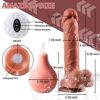9” Silicone Vibrating Squirting Dildo with Remote Control - Image 3