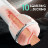 10 Squeezing Sucking Vibrating Sensations Free Lube Male Sex Toy - Image 11