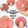 3 in 1 Mouth Vagina Tight Anus Sex Doll Pocket Pussy Realistic Silicone Male Masturbators for Oral Anal Masturbation - Image 5
